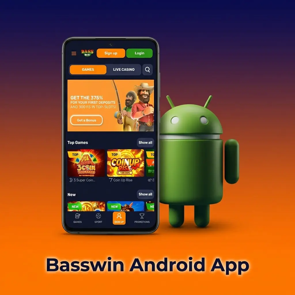 Basswin Android app on a mobile device