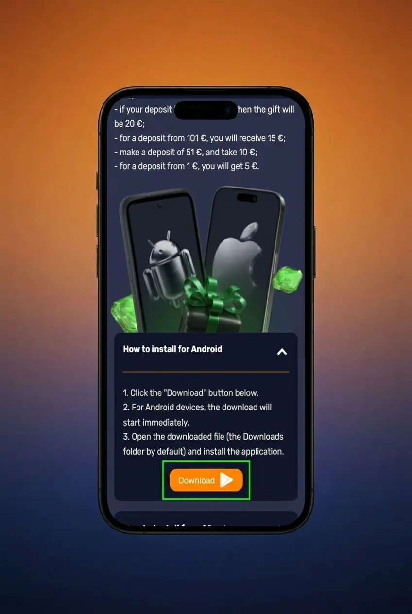 Downloading Basswin APK on an Android device in four steps