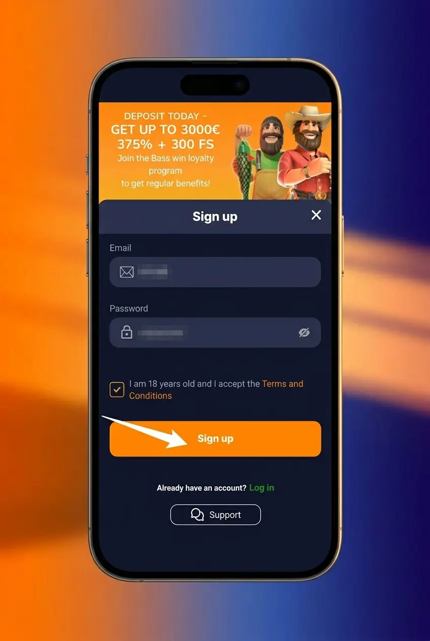 Step-by-step guide to using the Basswin bonus code