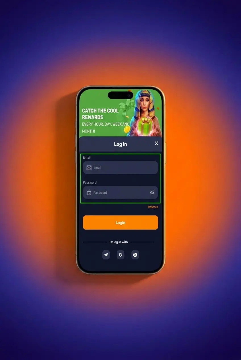 Basswin login screen showing email and password fields for secure account access
